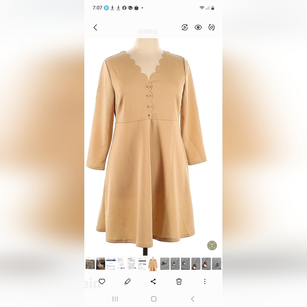 Shein dress beige size 1x